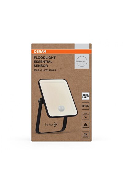 Osram Proiector LED Esențial 10W 900lm 4000K IP65 Senzor de Mișcare Negru