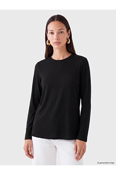 LC Waikiki Γυναικείο T-shirt με λαιμόκοψη ποδηλάτου (W6)