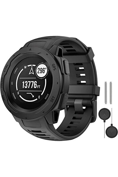 SYOSI حزام ساعة مقاوم للماء لـ Garmin Instinct 2/Solar Tactical - سيليكون ناعم