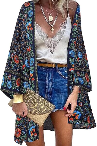 TBSCWYF Beach Tunic Women's Beach Dress Long Summer Pareo Beach Tunic Floral ...