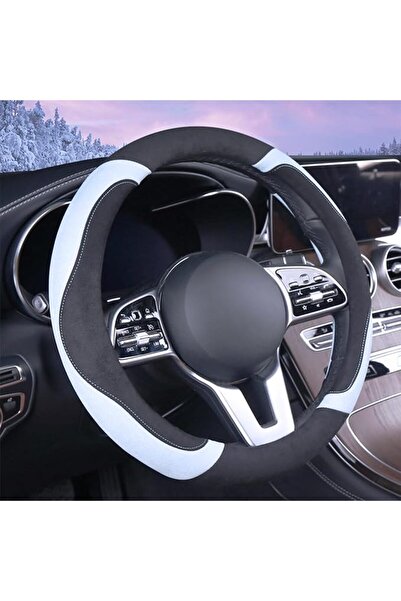 GENERAL Soft D Shape Steering Wheel Cover, Warm Steering Wheel Cover Fashion ...