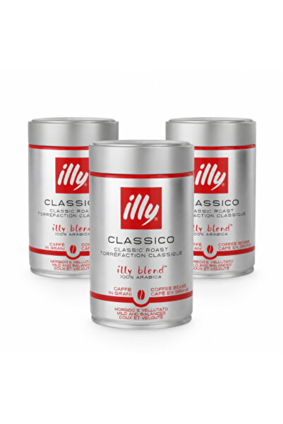 illy Set de 3 x Classico, boabe de cafea, 100% Arabica, prăjire clasică, 250 ...