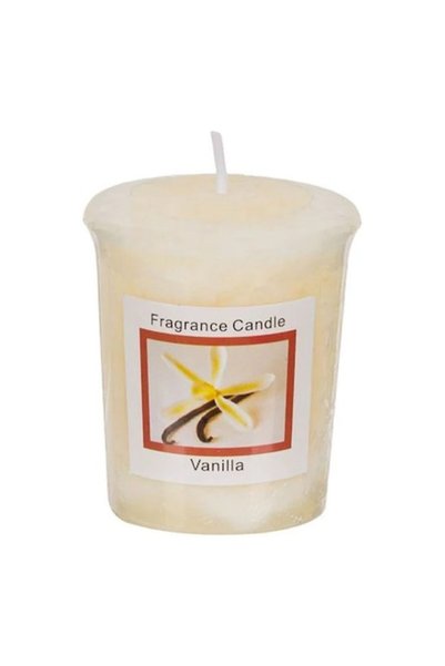 CATIANO Lumânare votivă ecru parfumată cu aromă de vanilie Ø4.5x5cm