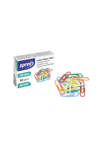 MC Micostore Agrafe 28mm colorate din plastic Spree 24buc/ct/folie