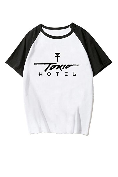 DEEFWEAR Mingalondon Tokio Hotel White Raglan Sleeve Oversize T-Shirt