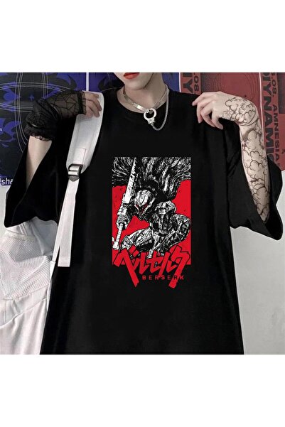 DEEFWEAR تي شيرت MINGALONDON Berserk أسود للجنسين مقاس كبير