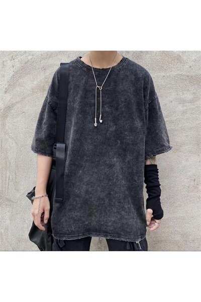 DEEFWEAR تي شيرت MINGALONDON الأساسي كبير الحجم قابل للغسل للجنسين
