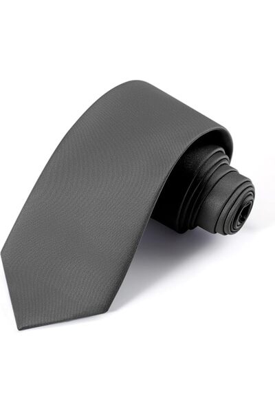 GENERAL Black Ties For Men Solid Pure Color Formal Neckties 3.15" (8CM) Men's...