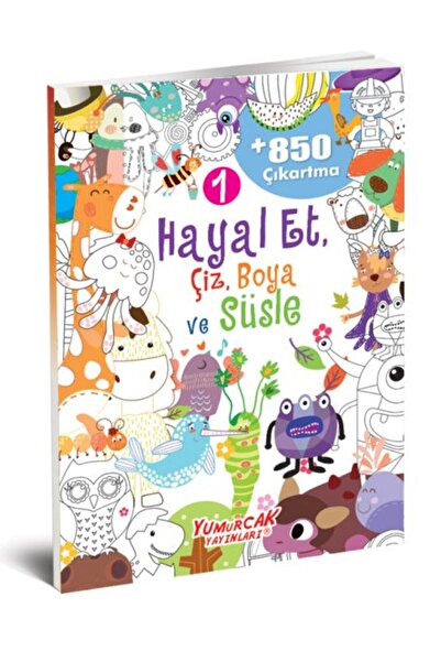 Yumurcak Yayınları Hayal Et-Çiz-Boya-Süsle 850 Çıkartma -1