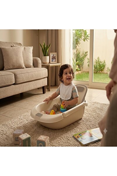 Generic Brand "حوض استحمام مبتكر للأطفال - مريح، آمن، رفيق مثالي لوقت الاستحم...