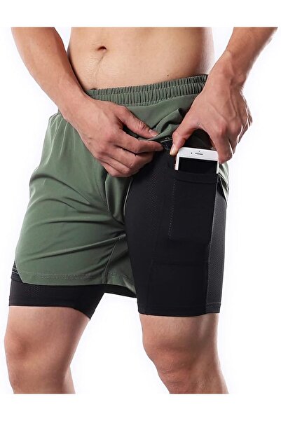 EACAM Men’s Running Shorts, Quick Dry Gym Athletic Workout Shorts for Men wit...