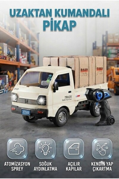Tıfıl Toys 1:16 Ölçekli Işıklı Sesli Uzaktan Kumandalı Buhar Atışlı 2.GHz Fre...