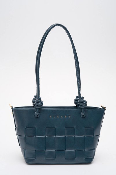 Sisley حقيبة كتف نسائية باللون الأزرق الداكن SLY443