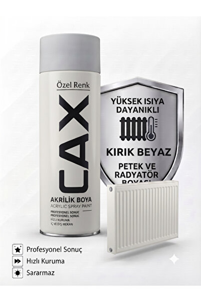 caxcolors CAX Isıya Dayanıklı Petek ve Radyatör Akrilik Sprey Boya 400ml - Hı...