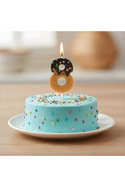 Alista Home Cake candle number 8, anniversary decoration, 12 cm
