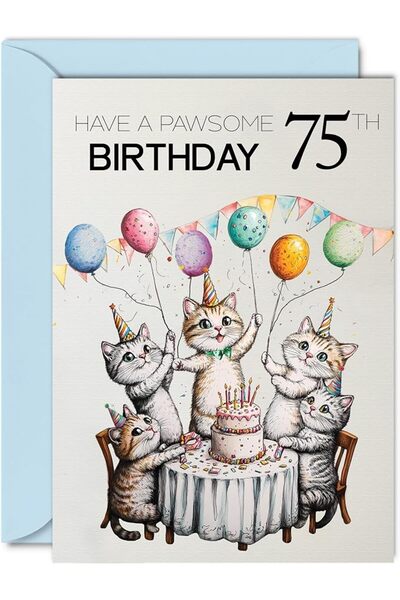 GENERAL Daughter in Law Birthday Card - Pawsome Party Cats Balloons - Happy B...