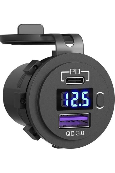NALACAL شاحن سيارة USB-C، منفذ USB مزدوج 12 فولت/24 فولت مع تقنية PD3.0 وQC3....