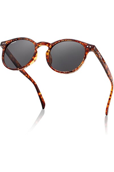wazir Premium Retro Round Sunglasses For Men/Women, Polarized Sunglasses, 100...
