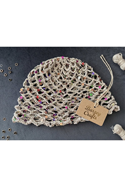 Barzey crafts باندانا مطرزة بالترتر مصنوعة يدويًا - إكسسوار شعر بوهيمي أنيق ص...