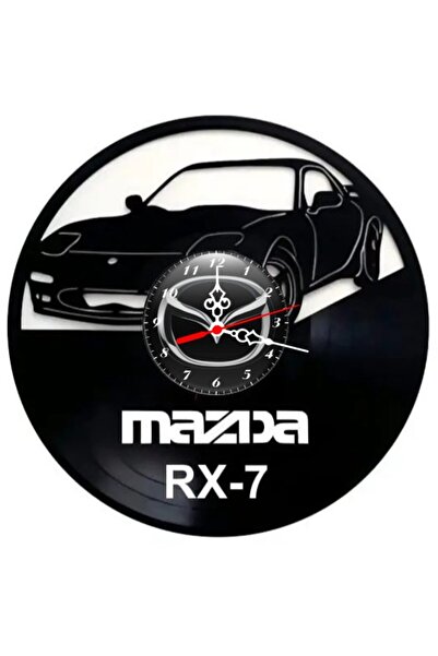 Mazda Декоративен стенен часовник от винилова плоча, Модел RX-7 JDM, Спортна ...