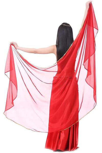 GENERAL Chiffon Belly Dance Veil, Women's Belly Dance Big Headscarf, Lightwei...