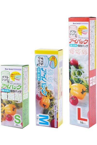 AZONEE Zipper Freezer Bags, 45 Pack in 3 Sizes, Resealable BPA-Free Food Stor...