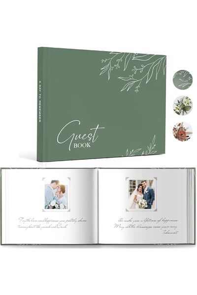 GENERAL Wedding Guest Book for Wedding Reception- Elegant Polaroid Guestbook ...