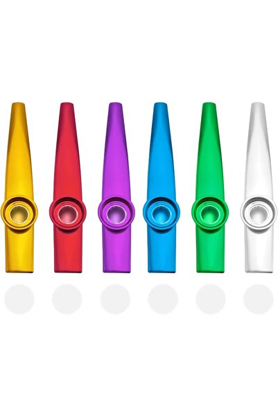 NALACAL 6 Pack of Colorful Metal Humming Kazoos for Kids & Adults, with Extra...