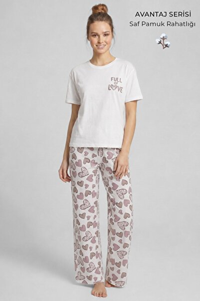 Aytuğ&Mısırlı Egyptian Women's Cotton Pajama Set White