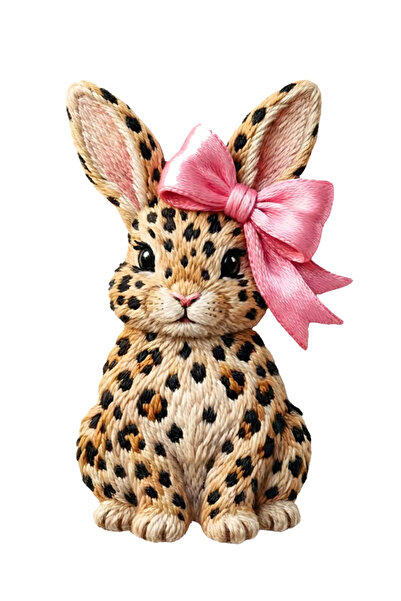 MegaSticker Cute Leopard Rabbit Sticker Car, Motorcycle, Helmet, Laptop, Glas...
