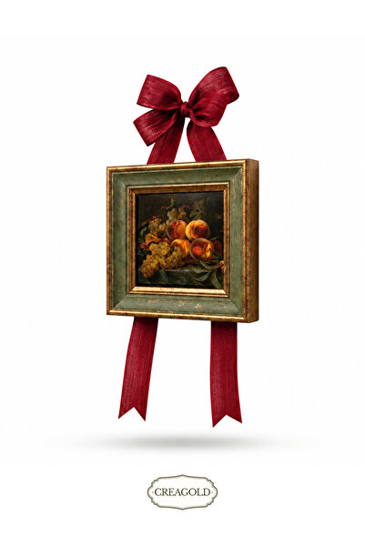 CREAGOLD Peach Garden – Kurdeleli Mini Vintage Tablo