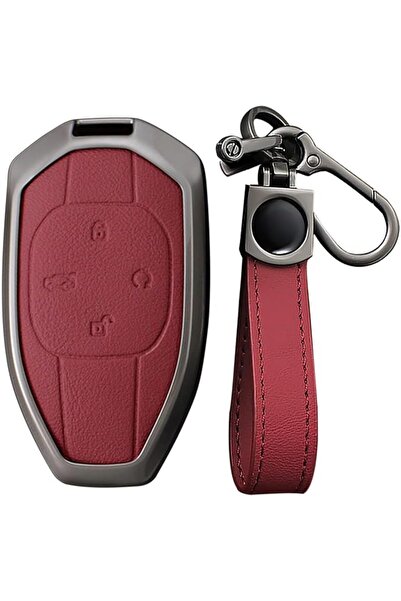 Generic Leather Metal Car Key Fob Cover Fit for Trumpchi GAC 2021 Empow J11 J...