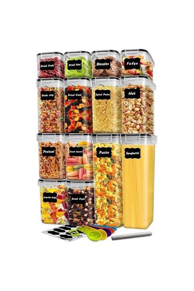 Generic Airtight Food Storage Container Set, BPA-Free Clear Containers, Stack...