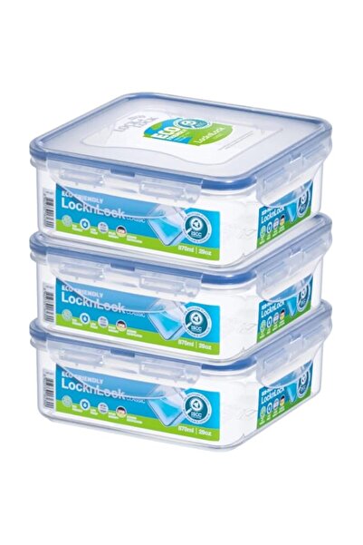 Generic 870ml Square Airtight Food Storage PACK OF 3 - BPA-Free, Microwave, F...