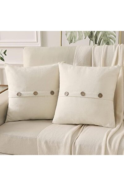 Tazweeq Decorative Pillow Covers Set of 2, 45 x 45cm Boho Floral Printed Line...