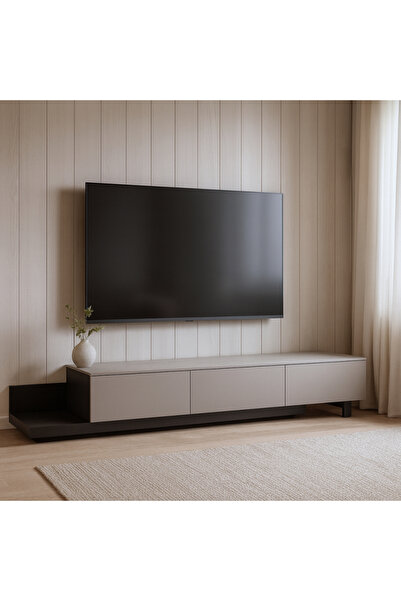 Baytonia Mira Tv Stand - Grey and Black