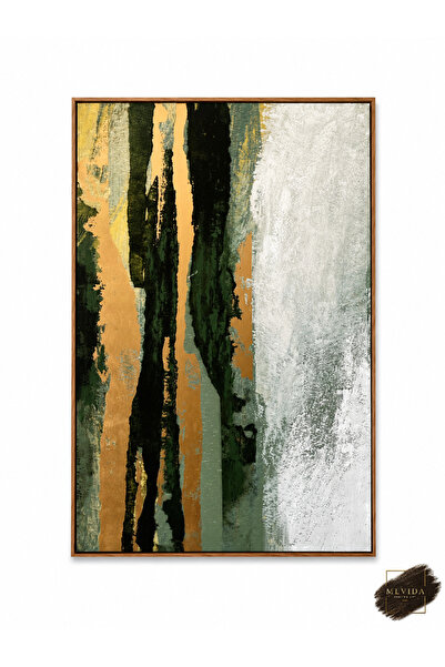 Genel Markalar Mevida Home Zümrüt Akış 120x80 cm MDF Çerçeveli Modern Soyut D...