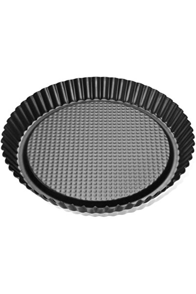 Generic Zenker Fruit Tart Tin Pan with Rolled Edge, 30 cm Size, Black | Succe...
