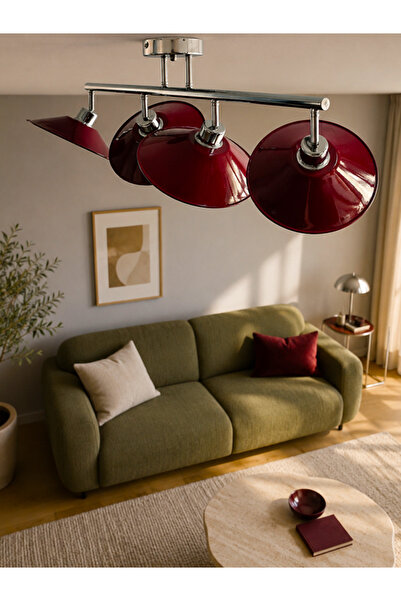 NOONLUX DESIGN&LIGHTING Trom Krom Detay Vişne Çürüğü Plafonyer Sarkıt Mutfak ...