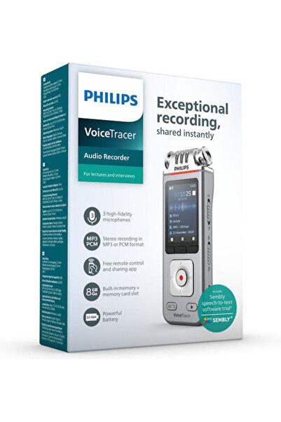 Philips Συσκευή εγγραφής φωνής Dvt 4115 DVT4115 με εσωτερική μνήμη 8GB