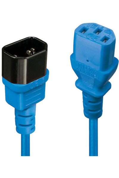 LİNDY Καλώδιο IEC C14 / IEC C13 - IEC C14 / IEC C13 0,5μ Μπλε (30470)