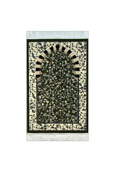 Mada Carpets Soft Velvet Islamic Prayer Mat Janamaz for Daily Namaz & Salah