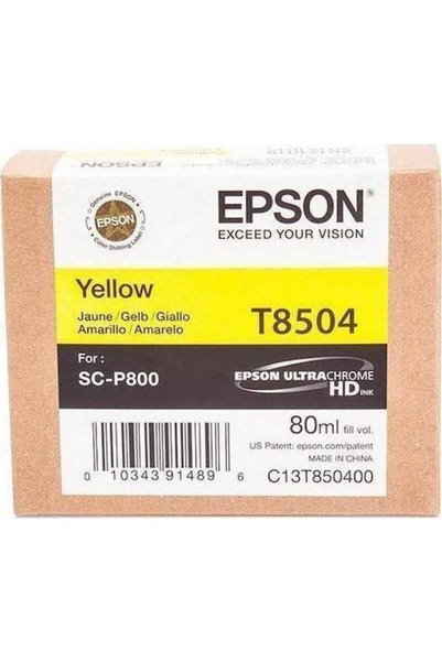EPSON T8504 Γνήσιο Κίτρινο Μελάνι Εκτυπωτή InkJet (C13T850400)