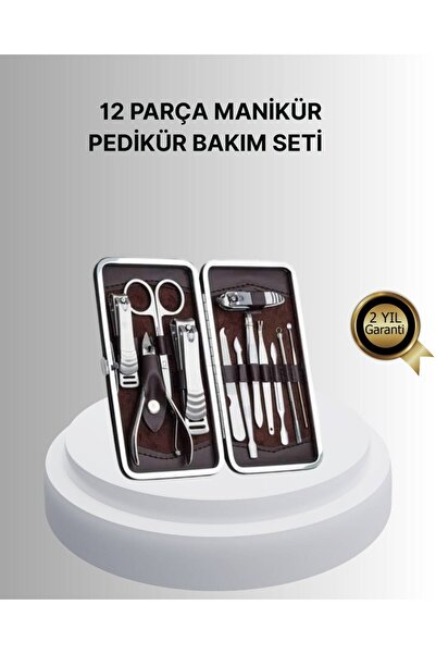 pınaxar Professional Nail Care Kit with Steel Tools in Stylish Leather Case