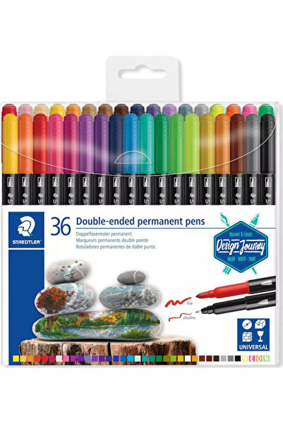 Staedtler Μαρκαδόροι Μόνιμης Σχεδίασης Διπλής Μύτης, Σετ 36 τεμαχίων, Κωδικός...