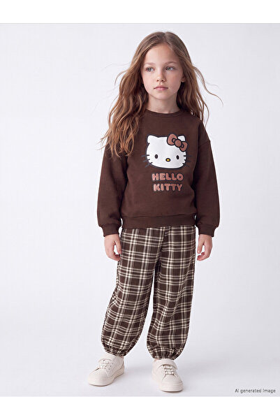 LC Waikiki Lcw Kids Brown Printed Girls' Set