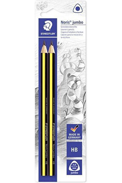 Staedtler Μολύβια Nc Jumbo 2 Τεμάχια Συσκευασία Blister HB Τριγωνικά