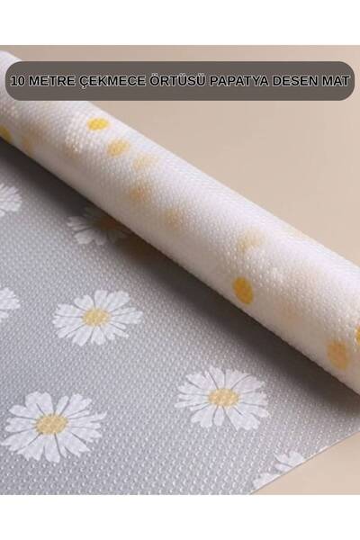 pınaxar 10 Meters Daisy Patterned Non-Slip Multi-Purpose Cabinet Cover