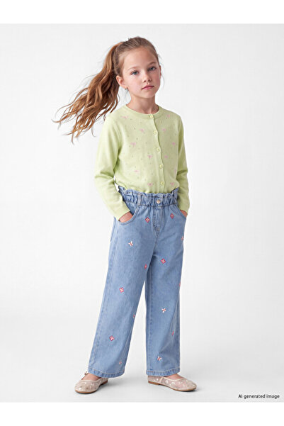 LC Waikiki I Wide Leg Embroidered Girls' Jean Pants from Freezen Store