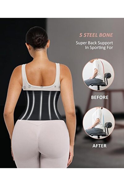 GENERAL SlimFit Waist Trainer Belt for Women & Men - Triple Wrap Tummy Control Body Shaper with Adjustable C